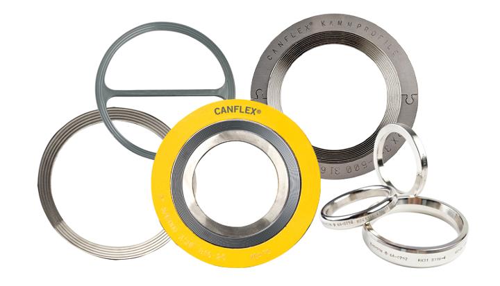Five different kinds of metallic gaskets